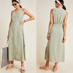 Anthropologie Cloth & Stone Sage Green Maxi Dress